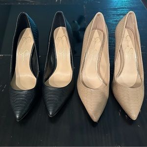 Jessica Simpson Snake textured heels, size 6.5!
